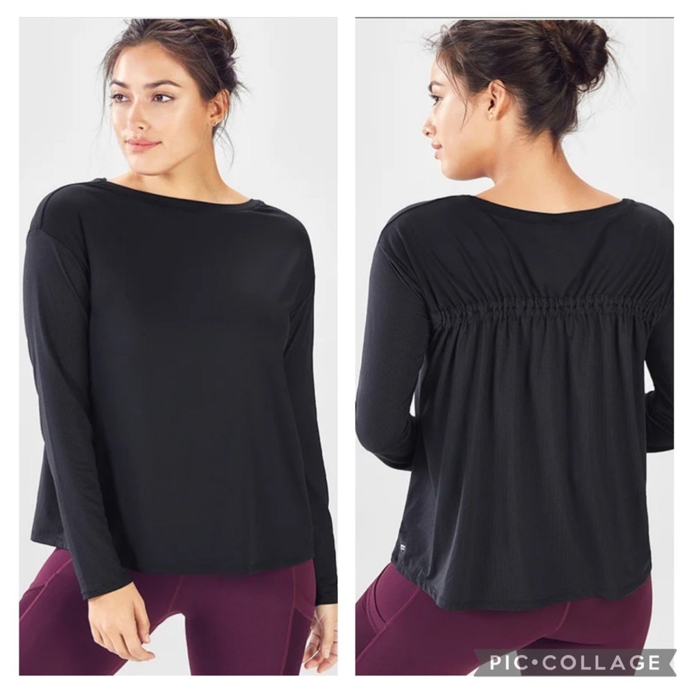Fabletics Cashel Long-Sleeve Cinched Back Top Large - Picture 1 of 5